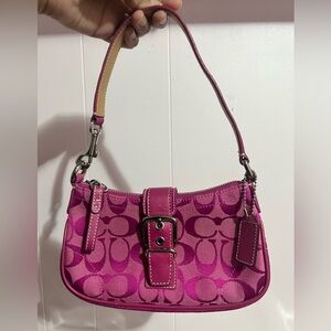 Vintage Y2K Coach Hot Pink Soho Mini Small Shoulder Bag Barbie Core